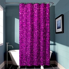 Pink  Glitter Shower Curtain 36  X 72  (stall)  by snowwhitegirl