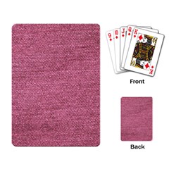 Pink  Denim Playing Card by snowwhitegirl