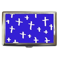 Blue White Cross Cigarette Money Cases by snowwhitegirl