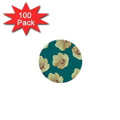 Teal Tulips 1  Mini Buttons (100 Pack)  by snowwhitegirl