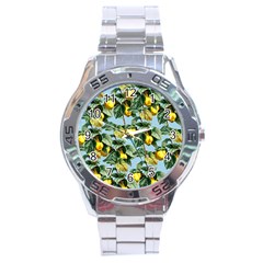 Fruit Branches Blue Stainless Steel Analogue Watch by snowwhitegirl