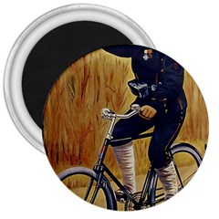 Policeman On Bicycle 3  Magnets by vintage2030