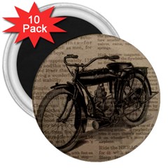 Bicycle Letter 3  Magnets (10 Pack)  by vintage2030