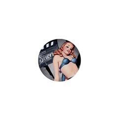 Retro Pin Up Girl Blue 1  Mini Buttons by vintage2030