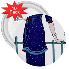 Lady 1318887 1920 3  Buttons (10 Pack)  by vintage2030