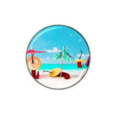 Red Chili Peppers On The Beach Hat Clip Ball Marker (4 Pack) by FunnyCow