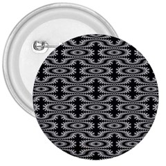 Monochrome Centipede Arabesque 3  Buttons by linceazul
