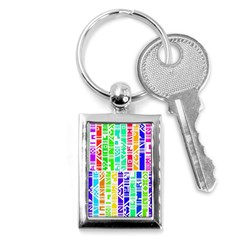 Colorful Stripes                                           Key Chain (rectangle) by LalyLauraFLM