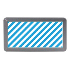 Oktoberfest Bavarian Blue And White Candy Cane Stripes Memory Card Reader (mini) by PodArtist