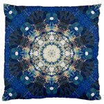 Painted Blue Mandala Flower On Canvas Standard Flano Cushion Case (Two Sides) Front