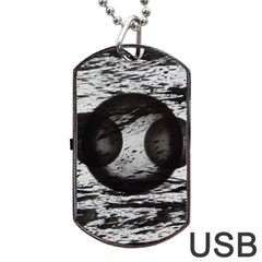 Yin Dog Tag Usb Flash (two Sides) by WILLBIRDWELL