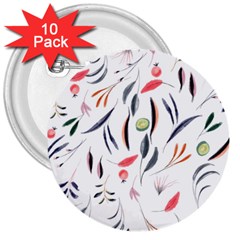 Watercolor Tablecloth Fabric Design 3  Buttons (10 Pack)  by Sapixe