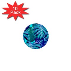 Leaves Tropical Palma Jungle 1  Mini Buttons (10 Pack)  by Sapixe