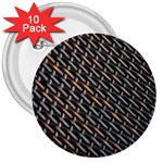 Rattan Wood Background Pattern 3  Buttons (10 pack)  Front