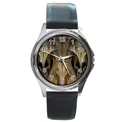 Fractal Art Graphic Design Image Round Metal Watch by Sapixe