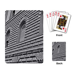 Brickwork Stone Building Facade Playing Cards Single Design by Sapixe