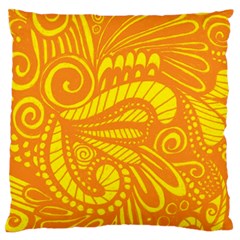 Pop Sunny Large Flano Cushion Case (two Sides) by ArtByAmyMinori