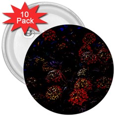 Floral Fireworks 3  Buttons (10 Pack)  by FunnyCow