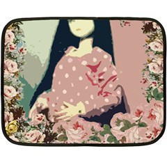 Rose Floral Doll Fleece Blanket (mini) by snowwhitegirl