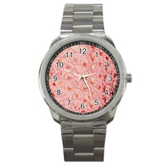 Pink Crochet Sport Metal Watch by snowwhitegirl