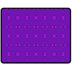 Bold Geometric Purple Circles Fleece Blanket (medium)  by BrightVibesDesign