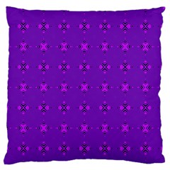 Bold Geometric Purple Circles Large Flano Cushion Case (two Sides) by BrightVibesDesign