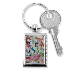 Watercolor Postcard2 Key Chains (rectangle)  by chellerayartisans