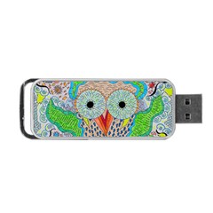 Cosmic Owl Portable Usb Flash (two Sides) by chellerayartisans