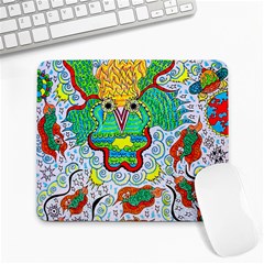 Cosmic Coocoobird Large Mousepads by chellerayartisans