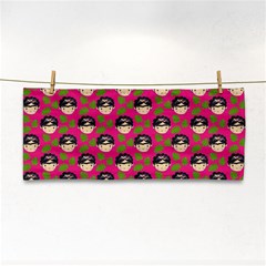 Frida Pink Hand Towel by snowwhitegirl