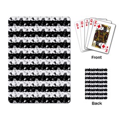 Black And White Halloween Nightmare Stripes Playing Cards Single Design by PodArtist