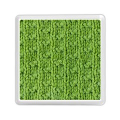 Knitted Wool Chain Green Memory Card Reader (square) by vintage2030