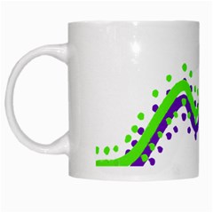 Wavy Line Design White Mugs by dflcprints