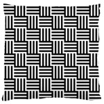 Basket Black Lines Stripes White Standard Flano Cushion Case (One Side) Front