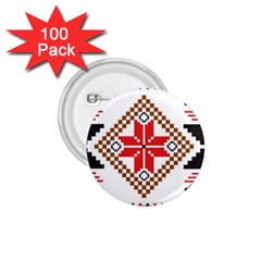 Ornament Stars Textile Crochet 1 75  Buttons (100 Pack)  by Sapixe