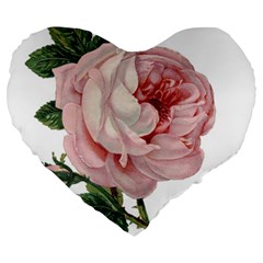 Rose 1078272 1920 Large 19  Premium Flano Heart Shape Cushions by vintage2030