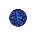 Aboriginal Art - Blue Campsites Golf Ball Marker Front