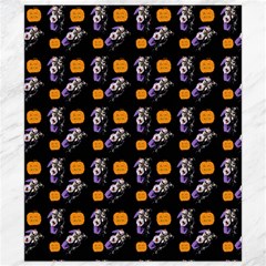 Halloween Skeleton Pumpkin Pattern Black Canvas 8  X 10  by snowwhitegirl