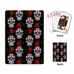 Skull Pattern Black Playing Cards Single Design by snowwhitegirl