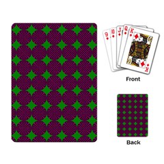 Bright Mod Pink Green Circle Pattern Playing Cards Single Design by BrightVibesDesign