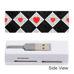 Diamonds Hearts Mosaic Pattern Memory Card Reader (stick) by Simbadda