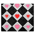 Diamonds Hearts Mosaic Pattern Double Sided Flano Blanket (Small)  50 x40  Blanket Front