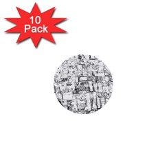 Black And White Background Wallpaper Pattern 1  Mini Buttons (10 Pack)  by Simbadda