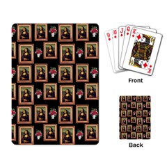 Mona Lisa Frame Pattern Playing Cards Single Design by snowwhitegirl