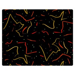 Lines Abstract Print Double Sided Flano Blanket (medium)  by dflcprints