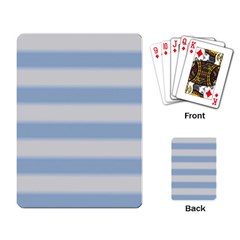 Bold Stripes Soft Blue Playing Cards Single Design by BrightVibesDesign