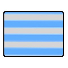 Bold Stripes Bright Blue Pattern Fleece Blanket (small) by BrightVibesDesign