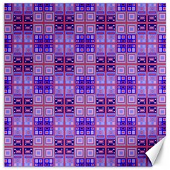 Mod Purple Pink Orange Squares Pattern Canvas 16  X 16  by BrightVibesDesign