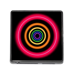 Neon Light Abstract Pattern Lines Memory Card Reader (square 5 Slot) by Simbadda