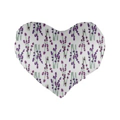 Flower Pattern Pattern Design Standard 16  Premium Flano Heart Shape Cushions by Celenk